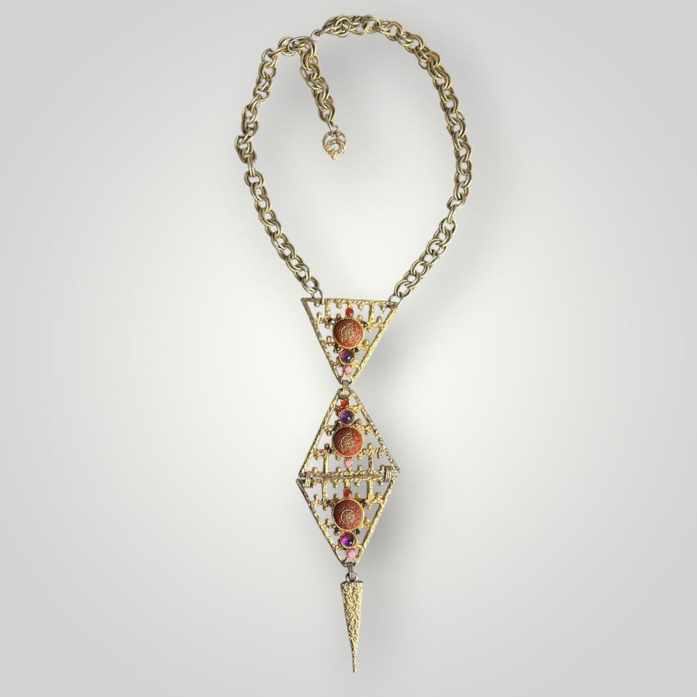 Vintage JULIANA D&E MOROCCAN MATRIX NECKLACE 20 inch - Picture 2 of 16